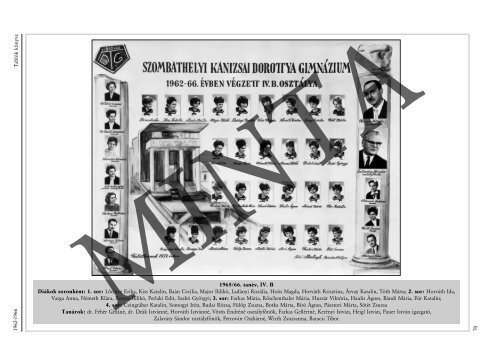 Tablók könyve 1956-1960 51 1959/60. tanév, IV. D ... - Tablók.hu