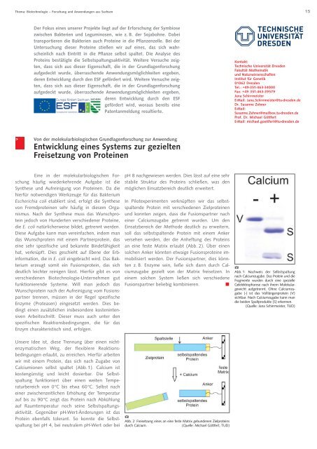 Biotechnologie - im Forschungsinformationssystem der TU Dresden ...