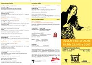 Programm TUSCH Festwoche 2007