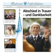 Mattseer Stiftsblätter - Stift Mattsee