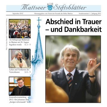Mattseer Stiftsblätter - Stift Mattsee