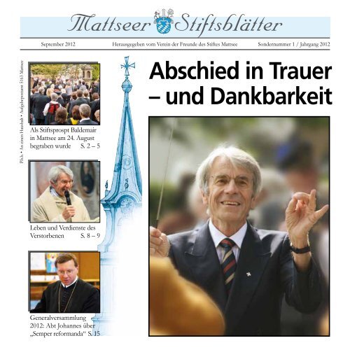 Mattseer Stiftsblätter - Stift Mattsee