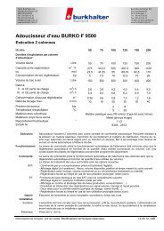 Adoucisseur d'eau BURKO F 9500 - Burkhalter AG