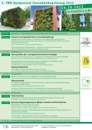 5. FBB-Symposium Fassadenbegrünung 2012 - Fachvereinigung ...