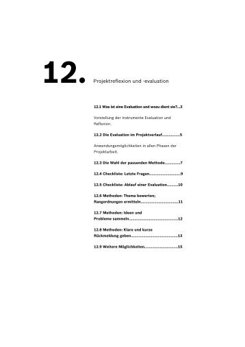 12. Projektreflexion und -evaluation - Theodor-Heuss - Kolleg
