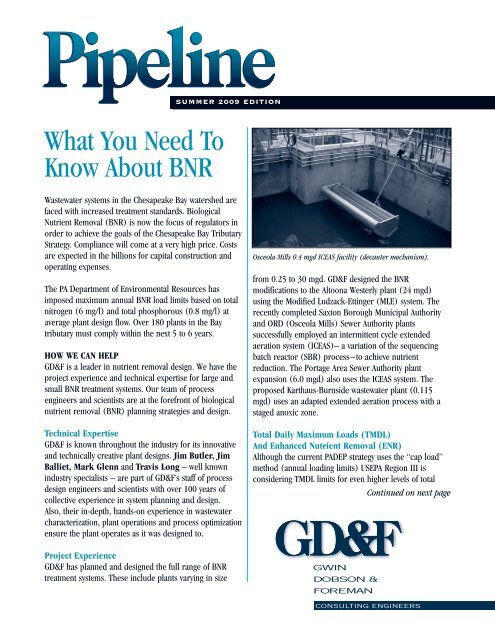 Pipeline 2009 Newsletter - Gwin, Dobson & Foreman, Inc.