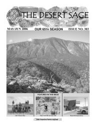 THE DESERT SAGE - Sierra Club - Angeles Chapter