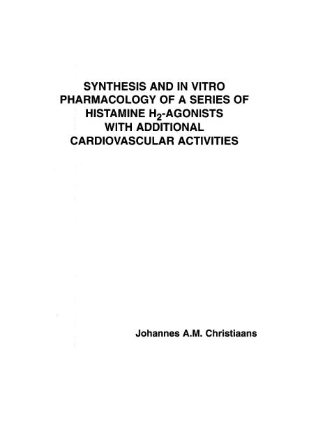 synthesis and in vitro pharmacology of a series of histamine h2 ...