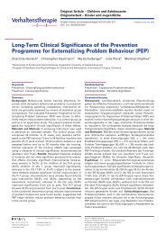 Long-Term Clinical Significance of the Prevention ... - Karger