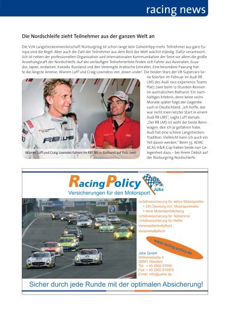 VLN Racing News - MSC Adenau e. V.