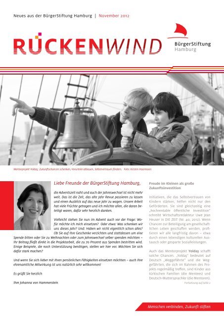 Rueckenwind November 2012 - BürgerStiftung Hamburg