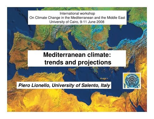 Mediterranean climate: trends and projections