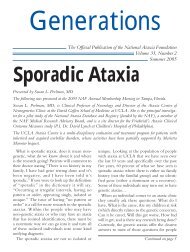 Sporadic Ataxia - National Ataxia Foundation