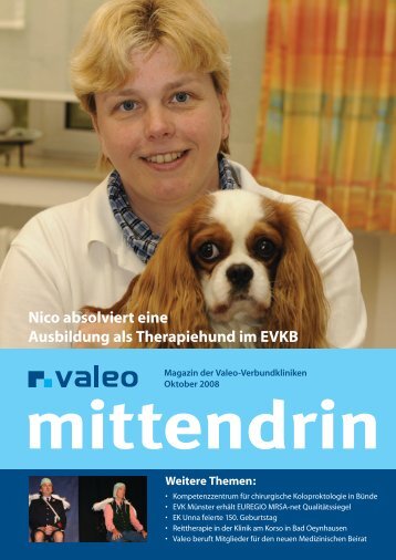 Nico absolviert eine Ausbildung als Therapiehund im EVKB - Valeo