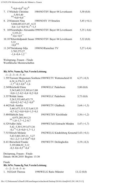 Eintracht Minden Leichtathletik - TGH-Leichtathletik