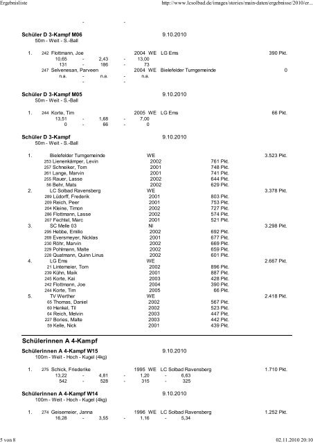 Eintracht Minden Leichtathletik - TGH-Leichtathletik