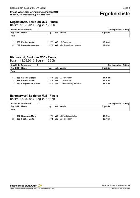 Eintracht Minden Leichtathletik - TGH-Leichtathletik