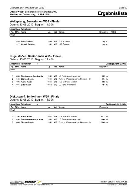 Eintracht Minden Leichtathletik - TGH-Leichtathletik