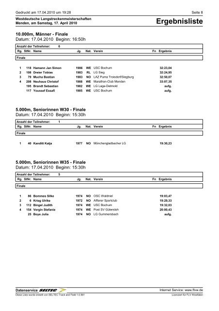 Eintracht Minden Leichtathletik - TGH-Leichtathletik