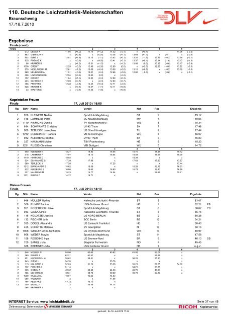 Eintracht Minden Leichtathletik - TGH-Leichtathletik