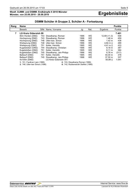 Eintracht Minden Leichtathletik - TGH-Leichtathletik