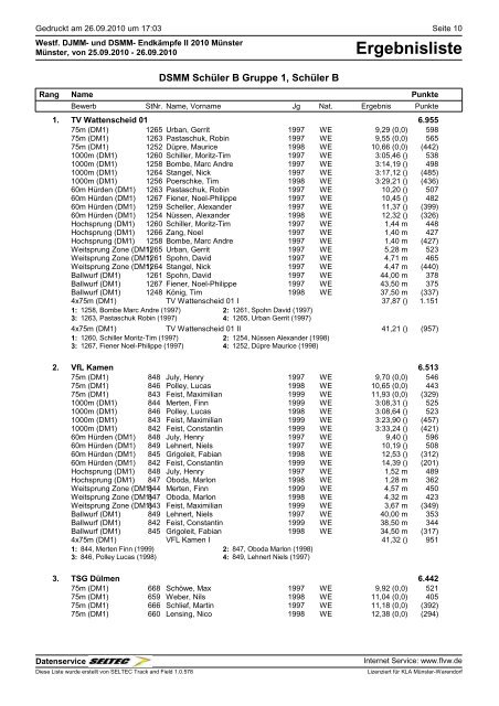 Eintracht Minden Leichtathletik - TGH-Leichtathletik