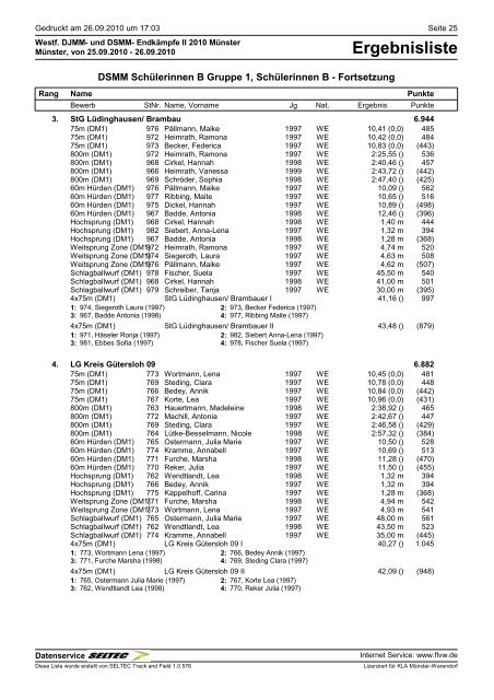 Eintracht Minden Leichtathletik - TGH-Leichtathletik