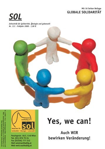 Yes, we can! - SOL - Menschen für Solidarität, Ökologie und Lebensstil