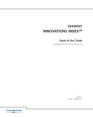 INNOVATIONS INDEXSM - Thomson Reuters