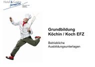 Modelllehrgang Grundbildung Köchin / Koch EFZ