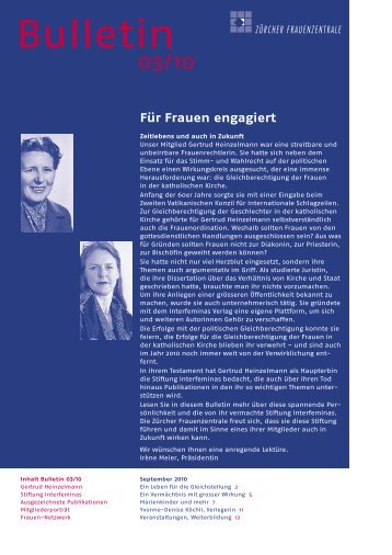 Bulletin-Ausgabe als PDF (1493.2 kb) - Frauenzentralen