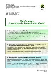 GfAH-Forschung ‚Unternehmen im demografischen ... - Demotrans