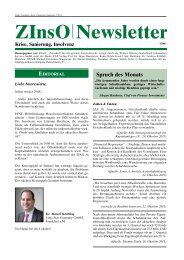 ZInsO-Newsletter 7/2011 - perspektiv GmbH