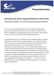 Presseinformation - Donauschiffahrt Wurm + Köck
