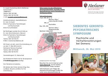 siebentes geronto- psychiatrisches symposium - Qualitätsverbund ...