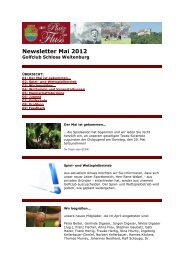 Newsletter Mai 2012 - Golfclub Schloss Weitenburg AG