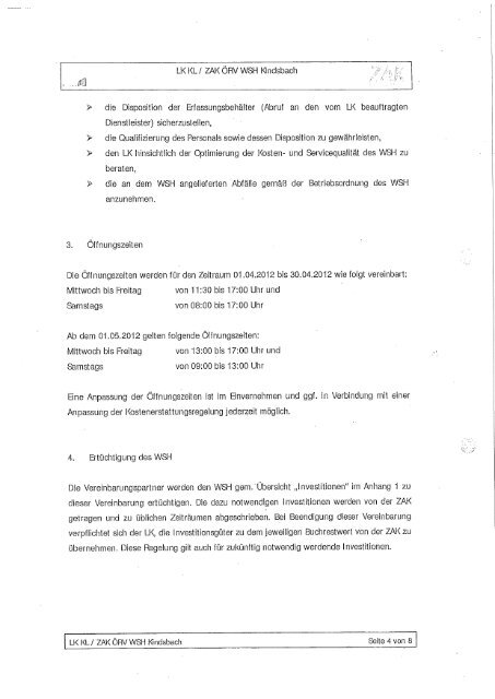 NIEDERSCHRIFT - Landkreis Kaiserslautern