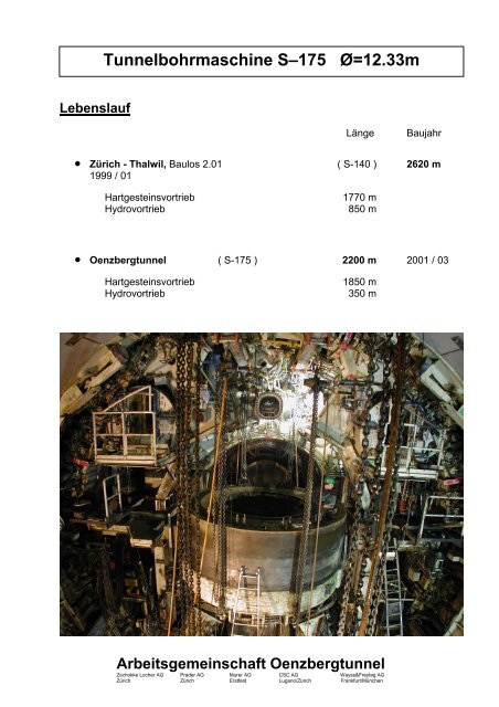 Tunnelbohrmaschine S–175 Ø=12.33m Arbeitsgemeinschaft - CSC