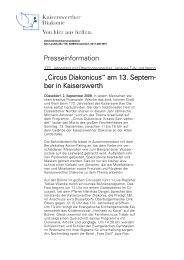 Circus Diakonicus - bei der Kaiserswerther Diakonie