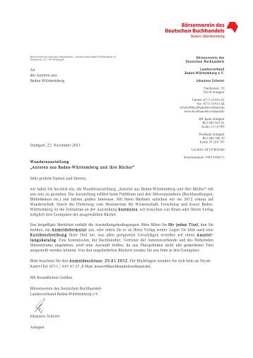 Autoren aus Baden-Württemberg und ihre Bücher - Börsenverein ...