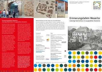 Erinnerungstafel Wesertor - Kassel