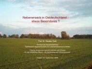 Nebenerwerb in Ostdeutschland - etwas Besonderes ?