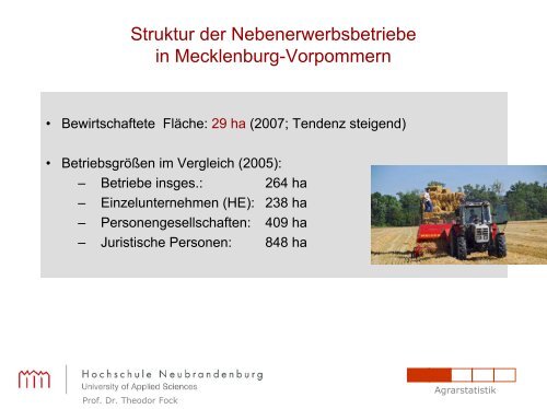 Nebenerwerb in Ostdeutschland - etwas Besonderes ?