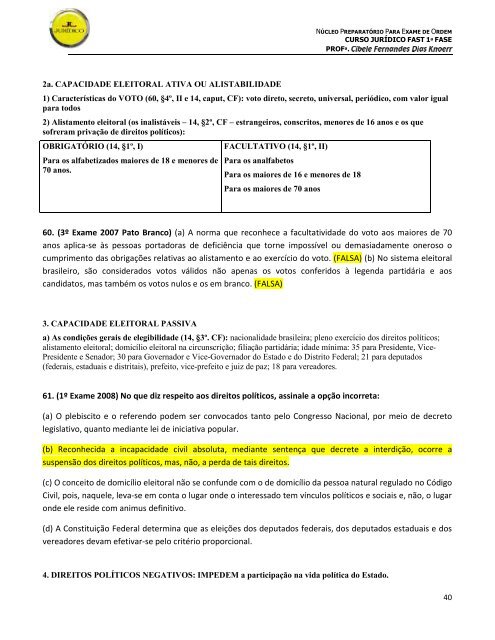 ROTEIRO DE DIREITO CONSTITUCIONAL1 ... - Curso Jurídico