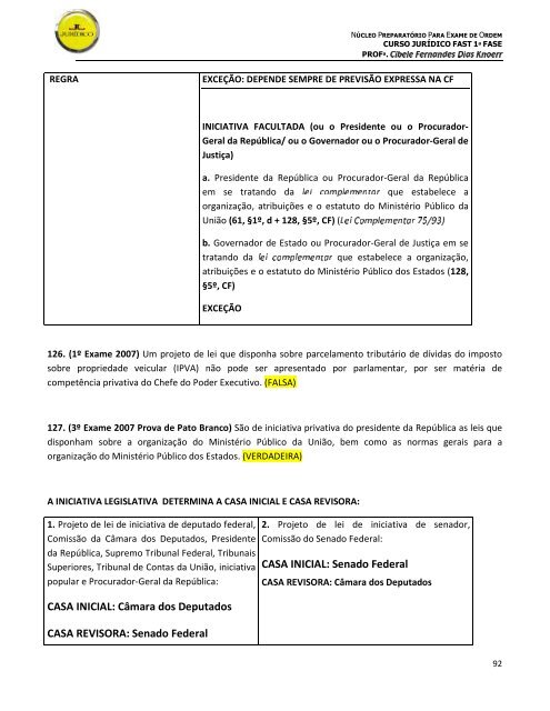 ROTEIRO DE DIREITO CONSTITUCIONAL1 ... - Curso Jurídico