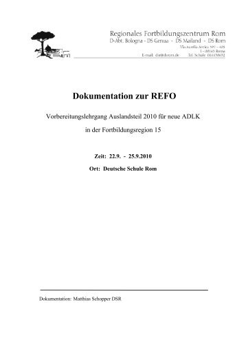 Protokollant / Protokollantin: Tilko Vitzthum - Deutsche Schule Rom