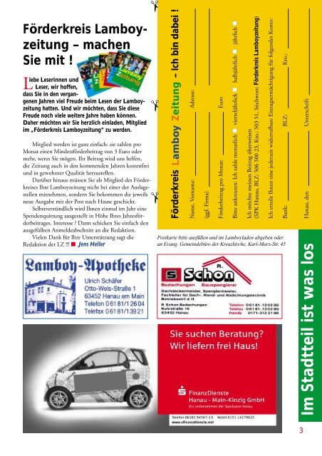 Sommer 2006 (pdf, 955 KB) - Evangelische Kreuzkirche Hanau