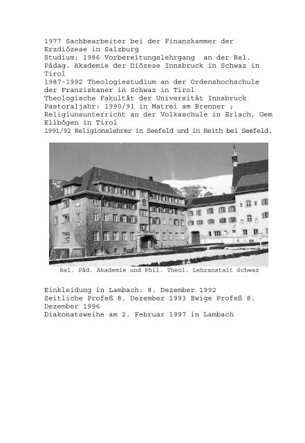INHALTSVERZEICHNIS 1942-1968 - Pfarre Peuerbach - Diözese Linz
