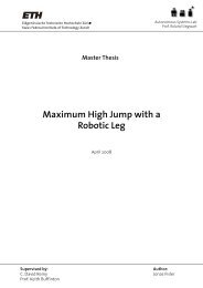 Maximum High Jump with a Robotic Leg - Student Projects