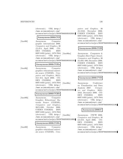 Computers and Graphics - Index of files in - University of Utah